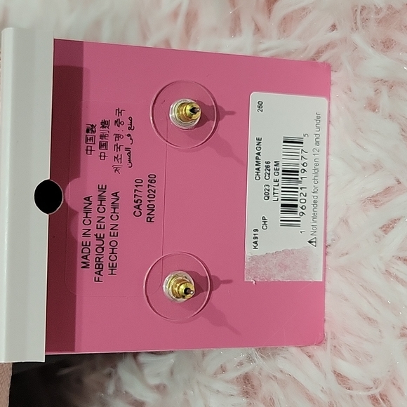 Kate Spade Champagne Little Gem Earrings - Picture 3 of 3